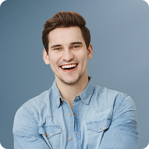 Profile picture of a man in a plaid shirt with a colorful background